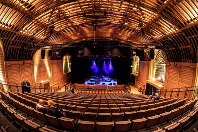 An empty corn exchange auditorium