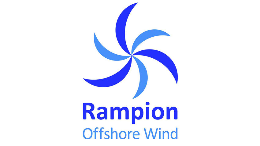 Blue logo reading Rampion Offshore Wind