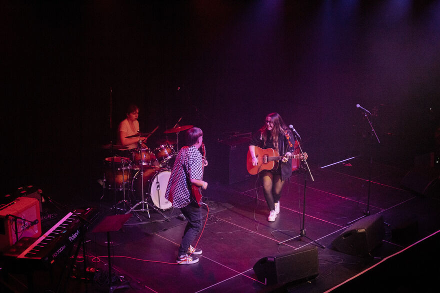 A young band on stage