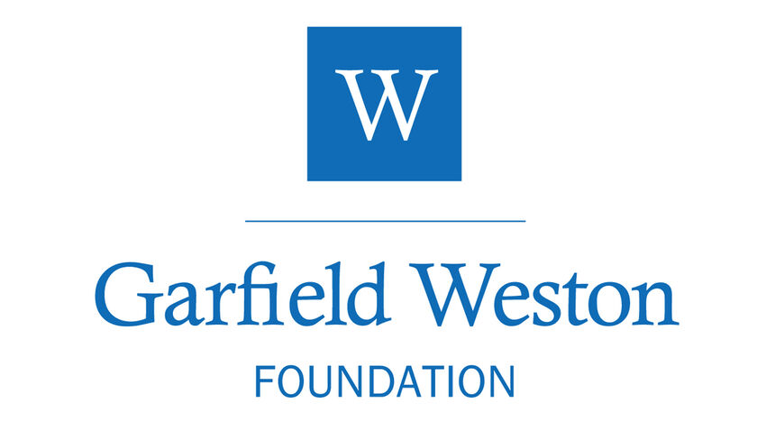 Blue logo reading Garfield Weston Foundation