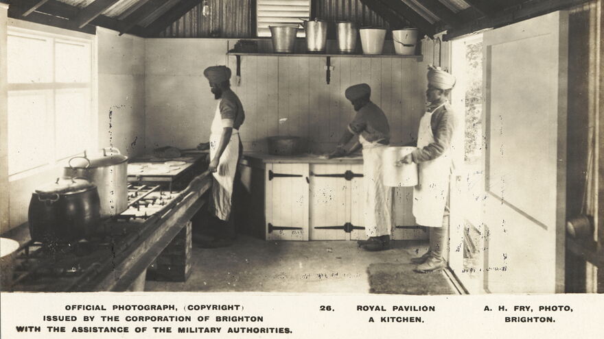 Chefs cooking in the Indian Hospital Kitchens