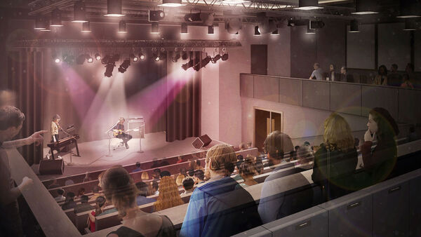 A visualisation of Brighton Dome's refurbished Studio Theatre