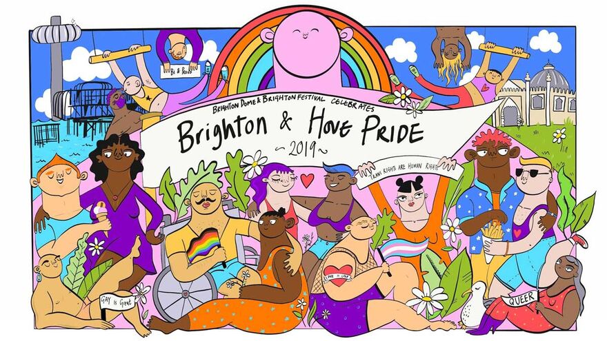Ella Morris Brighton Dome commission for Brighton & Hove Pride 2019 Artwork