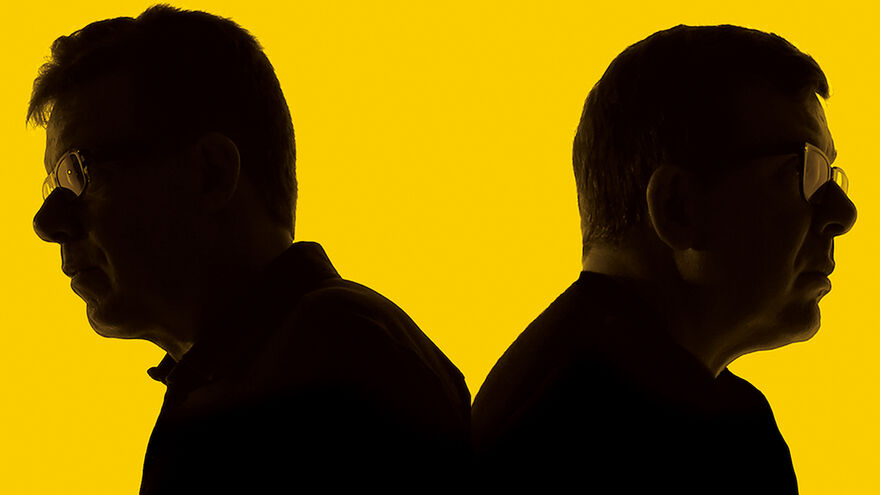 Image of The Proclaimers with Yellow Background 