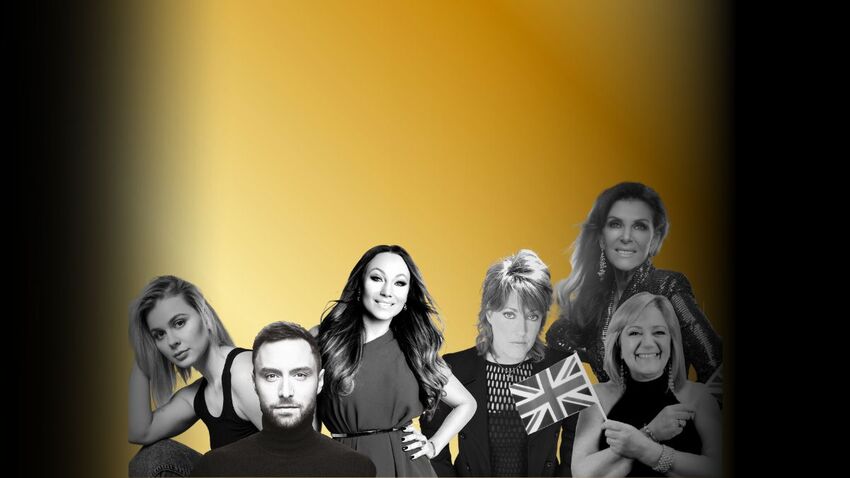 Emmelie de Forest, Måns Zelmerlöw, Charlotte Perrelli, Katrina, Nicki French and Linda Martin