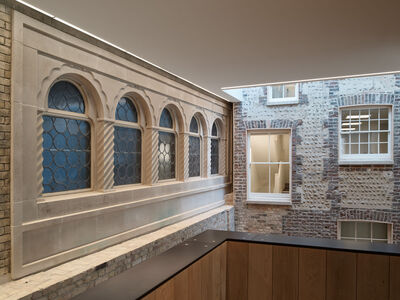 Studio Theatre windows, interior