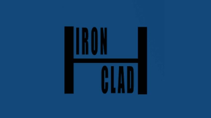 Ironclad logo on blue background