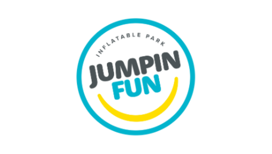 Round logo reading Jumpin Fun Inflatable Park