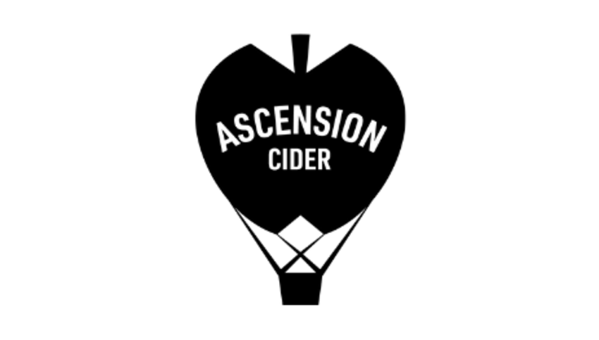 Black logo reading Ascension Cider